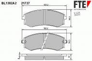 Комплект тормозных колодок FTE BL1382A2