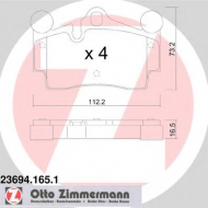 Комплект тормозных колодок ZIMMERMANN 23694.165.1