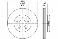 Тормозной диск HELLA 8DD 355 116-261