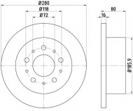 Тормозной диск HELLA 8DD 355 113-711
