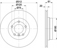 Тормозной диск HELLA 8DD 355 106-761