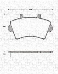 Комплект тормозных колодок MAGNETI MARELLI 363702161222