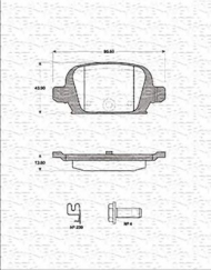 Комплект тормозных колодок MAGNETI MARELLI 363702161272