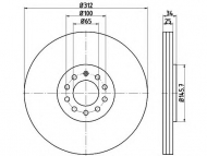 Тормозной диск HELLA 8DD 355 106-721