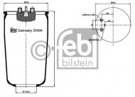 Баллон пневматической рессоры FEBI BILSTEIN 35494
