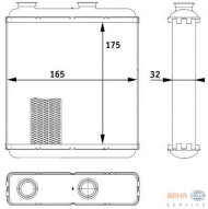 Теплообменник BEHR HELLA SERVICE 8FH 351 313-541