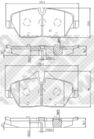 Комплект тормозных колодок MAPCO 6803