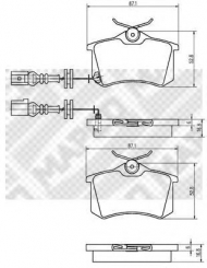 Комплект тормозных колодок MAPCO 6492/1