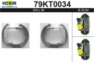 Комлект тормозных накладок ICER 79KT0034