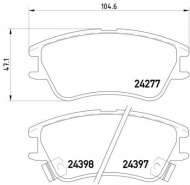 Комплект тормозных колодок PAGID T1562