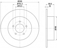 Тормозной диск PAGID 55348PRO