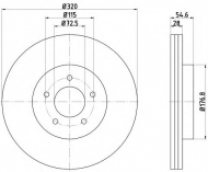 Тормозной диск PAGID 55354PRO