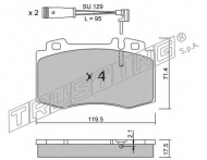 Комплект тормозных колодок TRUSTING 579.0W