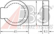 Комплект тормозных колодок A.B.S. 36115