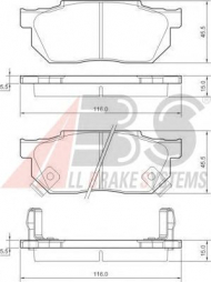 Комплект тормозных колодок A.B.S. 36167