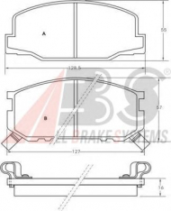 Комплект тормозных колодок A.B.S. 36175