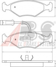 Комплект тормозных колодок A.B.S. 36855 OE