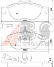 Комплект тормозных колодок A.B.S. 37064