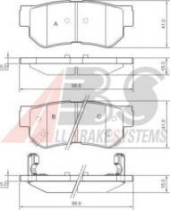 Комплект тормозных колодок A.B.S. 37247