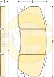 Комплект тормозных колодок GIRLING 6118504