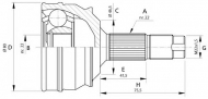 Шарнирный комплект OPEN PARTS CVJ5224.10