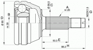 Шарнирный комплект OPEN PARTS CVJ5351.10