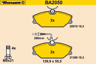 Комплект тормозных колодок BARUM BA2050