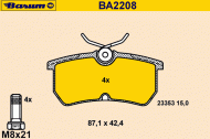 Комплект тормозных колодок BARUM BA2208