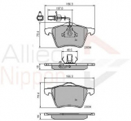 Комплект тормозных колодок COMLINE ADB11168