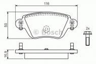Комплект тормозных колодок BOSCH 0 986 424 671