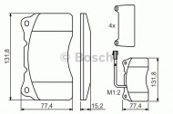 Комплект тормозных колодок BOSCH 0 986 494 069