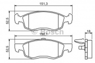 Комплект тормозных колодок BOSCH 0 986 494 197
