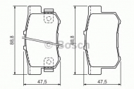 Комплект тормозных колодок BOSCH 0 986 494 358