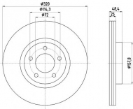 Тормозной диск HELLA PAGID 8DD 355 117-891