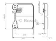 Комплект тормозных колодок BOSCH 0 986 TB2 001