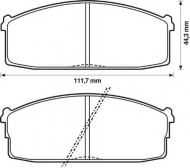 Комплект тормозных колодок BENDIX 572230B