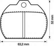 Комплект тормозных колодок BENDIX 571807B