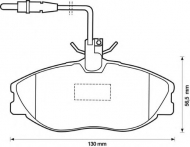Комплект тормозных колодок BENDIX 571898B