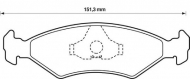 Комплект тормозных колодок BENDIX 571914B