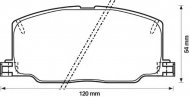Комплект тормозных колодок BENDIX 572256B
