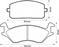 Комплект тормозных колодок BENDIX 572328B