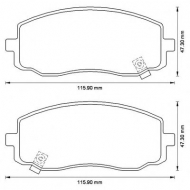 Комплект тормозных колодок BENDIX 572526B