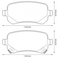 Комплект тормозных колодок BENDIX 573299B