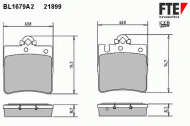Комплект тормозных колодок FTE BL1679A2
