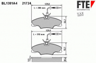 Комплект тормозных колодок FTE BL1381A4