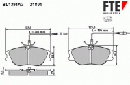 Комплект тормозных колодок FTE BL1391A2