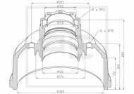 Тормозный барабан PE Automotive 016.522-00A