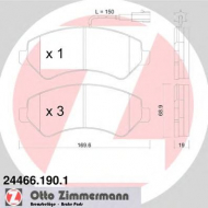 Комплект тормозных колодок ZIMMERMANN 24466.190.1