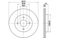 Тормозной диск HELLA 8DD 355 115-051