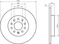 Тормозной диск HELLA 8DD 355 107-551